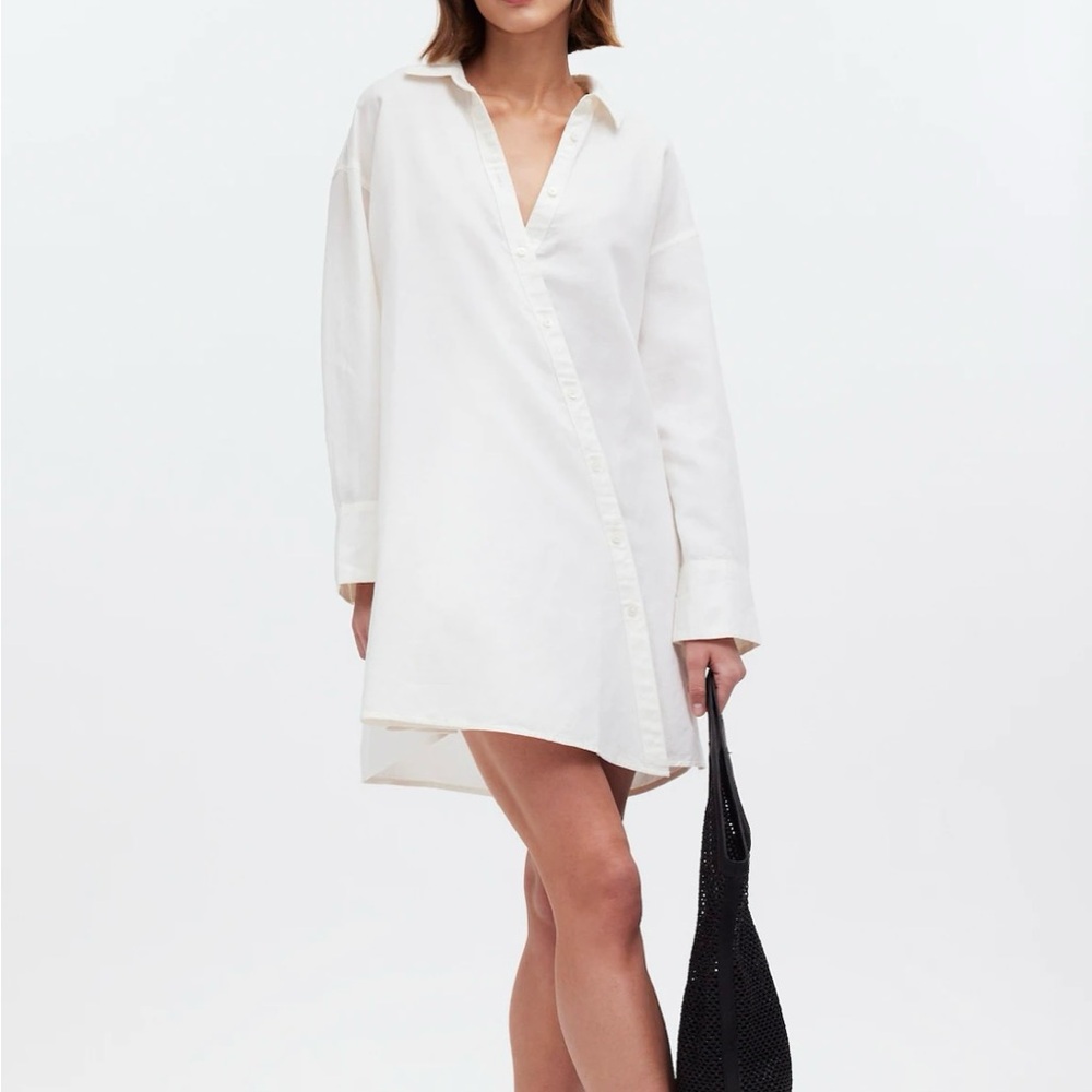NWT Madewell - White Shirt Dress - Size Large